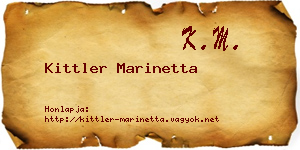Kittler Marinetta névjegykártya